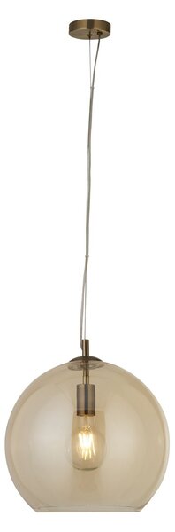 Sospensione Balls ambra e ottone antico 35 cm SearchLight