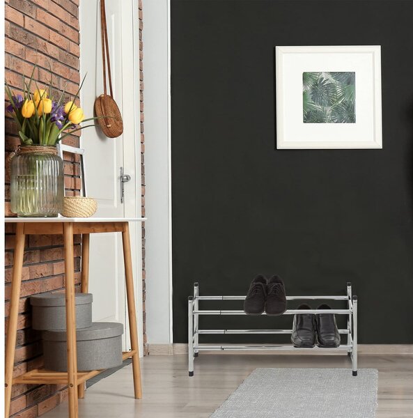 Scarpiera argentata in metallo allungabile – Premier Housewares