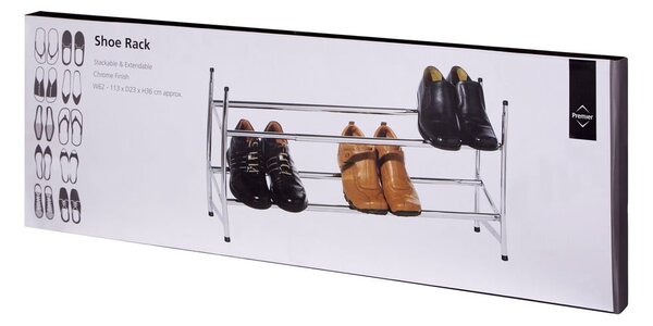 Scarpiera argentata in metallo allungabile – Premier Housewares