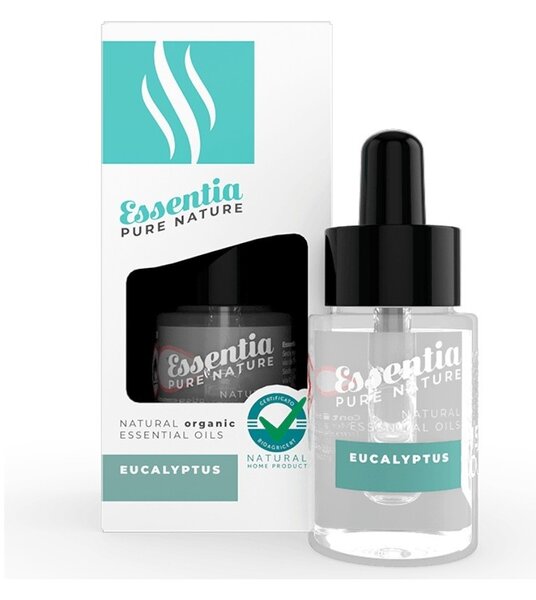 Essentia Olio Essenziale Eucalyptus Biologico 15ml Flacone con Contagocce per Diffusori
