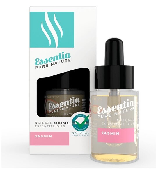 Essentia Olio Essenziale Jasmin Biologico 15ml Flacone con Contagocce per Diffusori