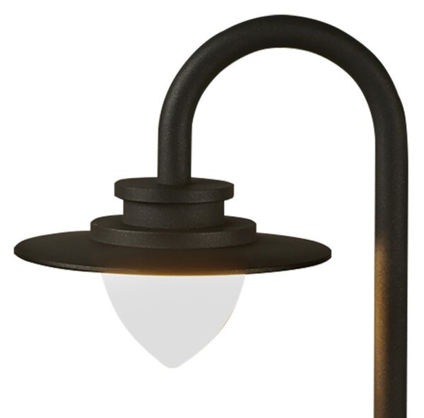 Lampione Vintage - Decò Texas Alluminio Grigio Policarbonato Led 9W 3000K
