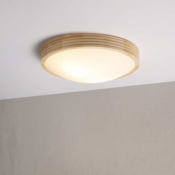Plafoniera NATURAL MODERN SLIM 2xE27/15W/230V, diam. 37,5 cm, in pino