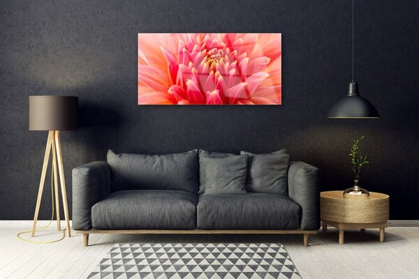 Quadro in vetro Fiore Pianta naturale 100x50 cm 2 appendini