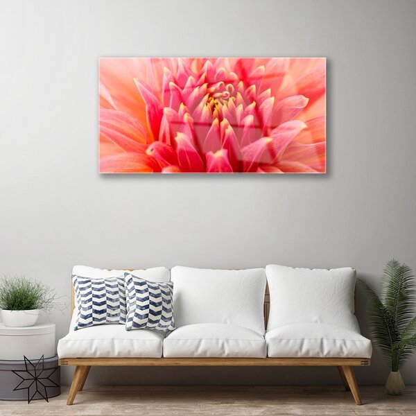 Quadro in vetro Fiore Pianta naturale 100x50 cm 2 appendini