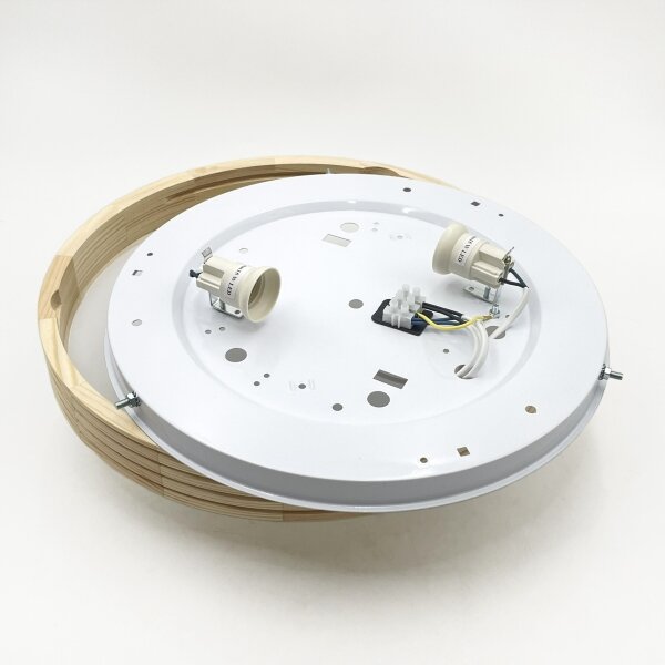 Plafoniera NATURAL MODERN SLIM 2xE27/15W/230V, diam. 37,5 cm, in pino