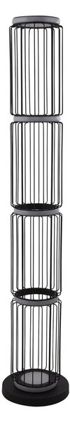 Piantana Industrial-Nordico Circolo Alluminio Bianco Silicone Nero Led 35W 3000K