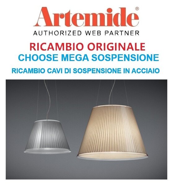 Artemide KIT 3 cavi acciaio per Choose mega sospensione