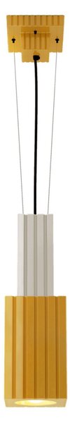 Sospensione Vintage Metra Ceramica Crema E Giallo 1 Luce E27