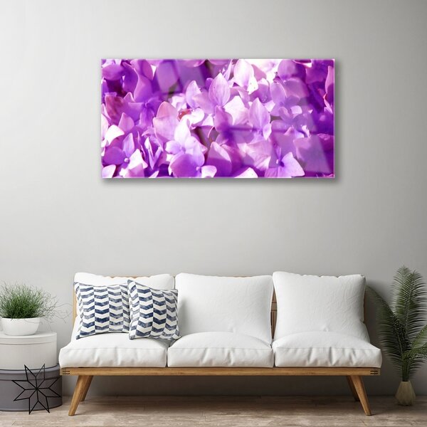 Quadro in vetro Fiori Pianta naturale 100x50 cm 2 appendini