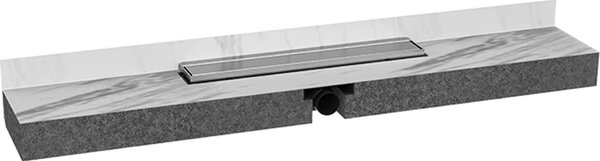 HL Hutterer & Lechner HL531Prblue: Griglia di scarico per doccia Primus blus EBS, acciaio inossidabile, con telaio e copertura, confezione da 1 pezzo