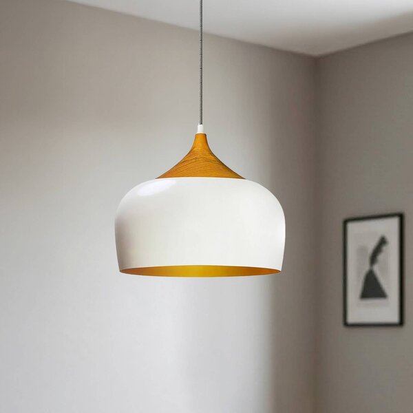 Lampada a sospensione Qwen ROYALTECH, dimmerabile, Bianco / Opale, Soggiorno / Sala da pranzo, Metallo, Moderno, Lampada a sospensione
