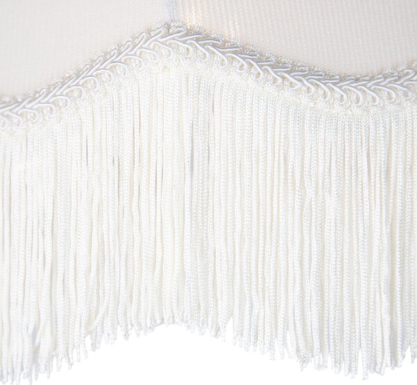 Lampada a sospensione nera con paralume beige e interno bianco 31,5 cm 3 luci - Cava