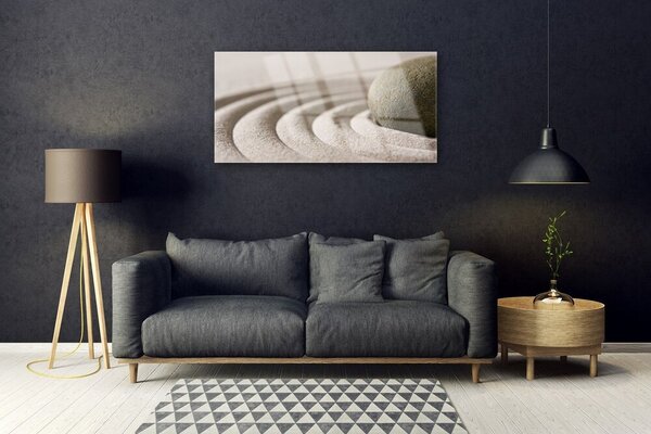 Quadro su vetro Arte della sabbia in pietra 100x50 cm 2 appendini