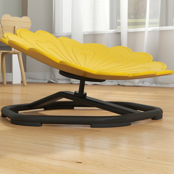 AIYAPLAY Sedia girevole sensoriale per bambini, sedile girevole per l'allenamento dell'equilibrio e della coordinazione, giallo | Aosom Italy