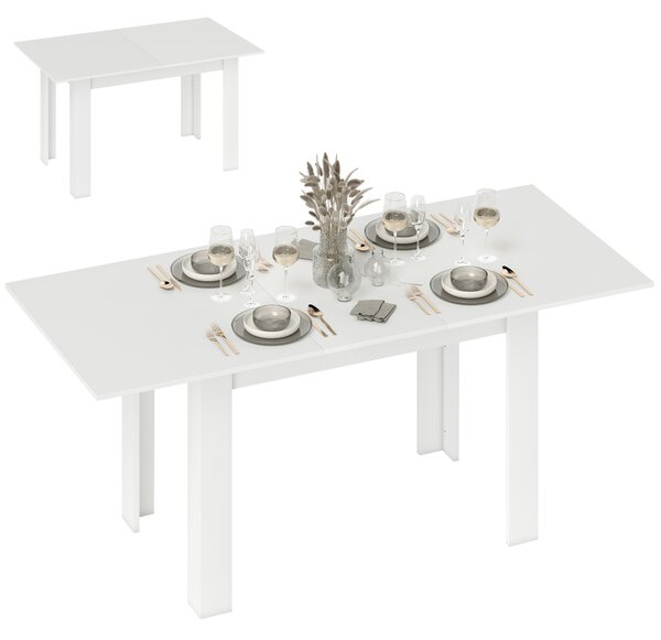 HOMCOM Tavolo Allungabile da Pranzo per 6-8 Persone, 140-180 x 80 cm, Bianco | Aosom Italy