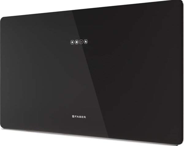 Faber Cappa Cucina Aspirante a Parete Larghezza 80 cm Classe A colore Nero - 330.0615.657 Glam Fit Zero Drip 80