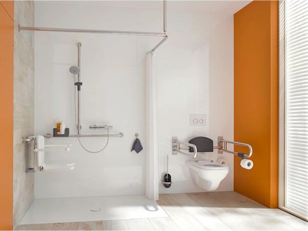 Portarotolo WC HEWI installabile a posteriori, bianco puro, 1 pz
