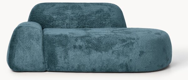 Divano 2 posti con chaise longue in teddy bouclé Wolke