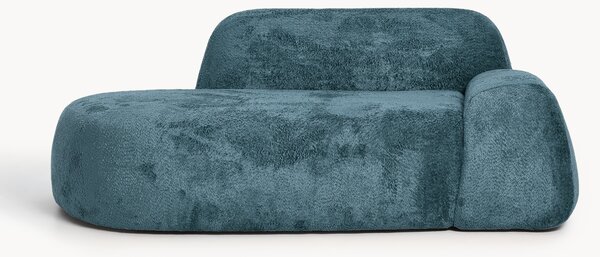 Divano 2 posti con chaise longue in teddy bouclé Wolke