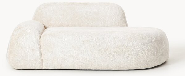 Divano 2 posti con chaise longue in teddy bouclé Wolke