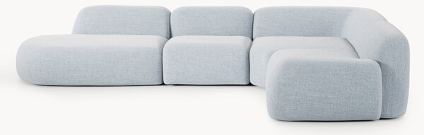 Divano angolare componibile XL in bouclé con chaise longue Wolke