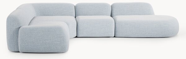 Divano angolare componibile XL in bouclé con chaise longue Wolke