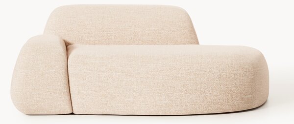 Divano 2 posti in bouclé con chaise longue Wolke