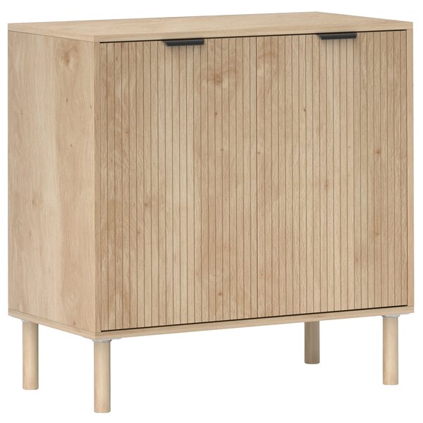 HOMCOM Credenza Multiuso Moderna in Legno a 2 Livelli, Mobile Contenitore con Ripiano Regolabile su 3 Livelli, 78x40x77.5 cm, color Rovere|Aosom Italy