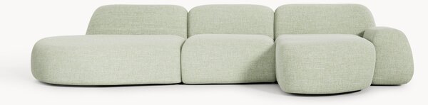 Divano angolare componibile 4 posti in bouclé con chaise longue Wolke