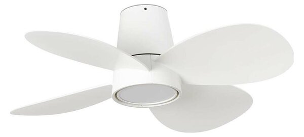 FARO 34315 - Ventilatore da soffitto dimmerabile a LED KLOVER S LED/20W/230V bianco diametro 80 cm + TC