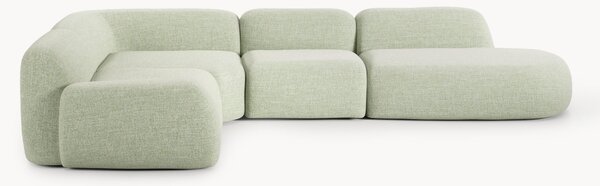 Divano angolare componibile XL in bouclé con chaise longue Wolke