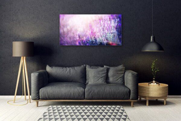 Quadro in vetro Fiori Pianta naturale 100x50 cm 2 appendini