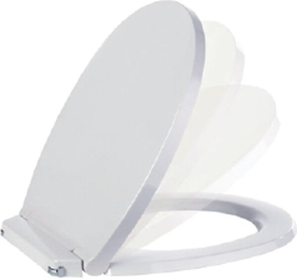 MKW Sedile WC Euro 4000 con coperchio, chiusura rallentata, bianco, 1 pz
