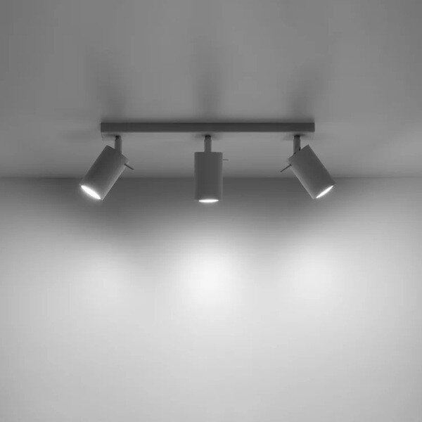 Applique da Soffitto 3xGU10 RING 3 Orientabile in Acciaio
