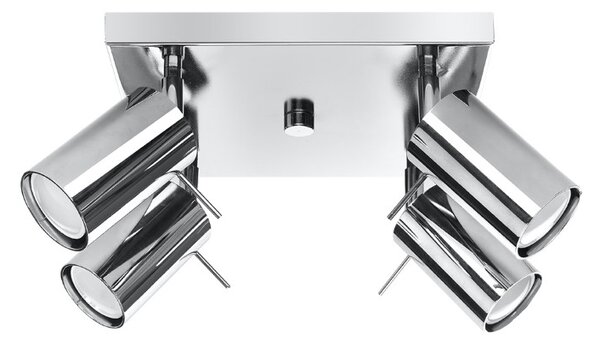 Plafoniera da Soffitto 4xGU10 RING 4 Orientabile in Acciaio