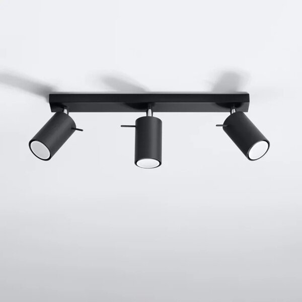 Applique da Soffitto 3xGU10 RING 3 Orientabile in Acciaio