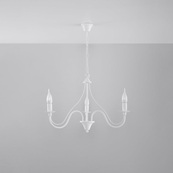 Lampadario a sospensione 3xE14 MINERWA 3 in acciaio