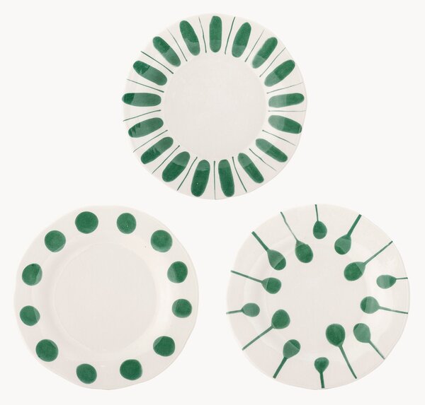 Set di 3 piatti da colazione dipinti a mano Linora