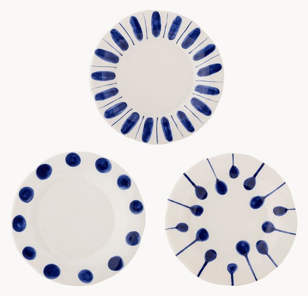Set di 3 piatti da colazione dipinti a mano Linora