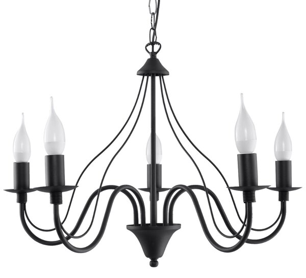Lampadario a sospensione 5xE14 MINERWA 5 in acciaio