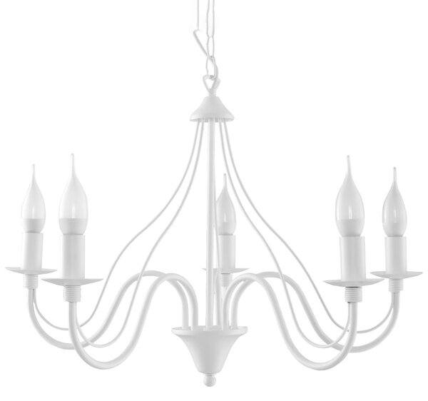 Lampadario a sospensione 5xE14 MINERWA 5 in acciaio