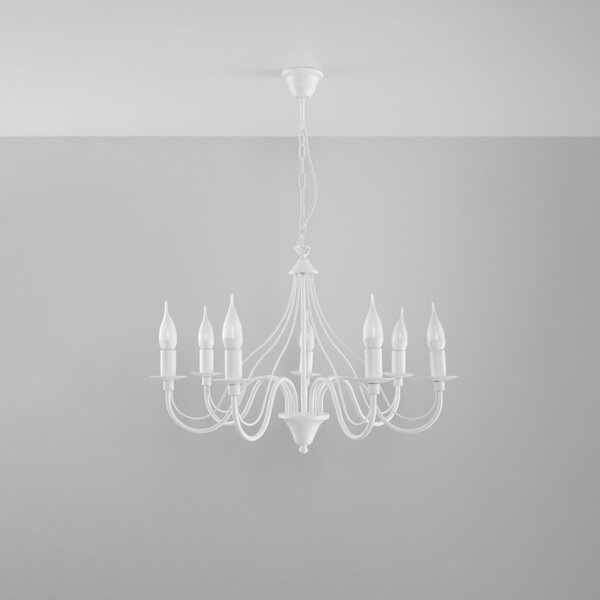 Lampadario a sospensione 7xE14 MINERWA 7 in acciaio