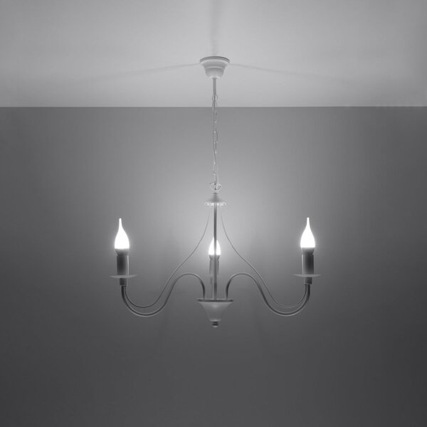 Lampadario a sospensione 3xE14 MINERWA 3 in acciaio