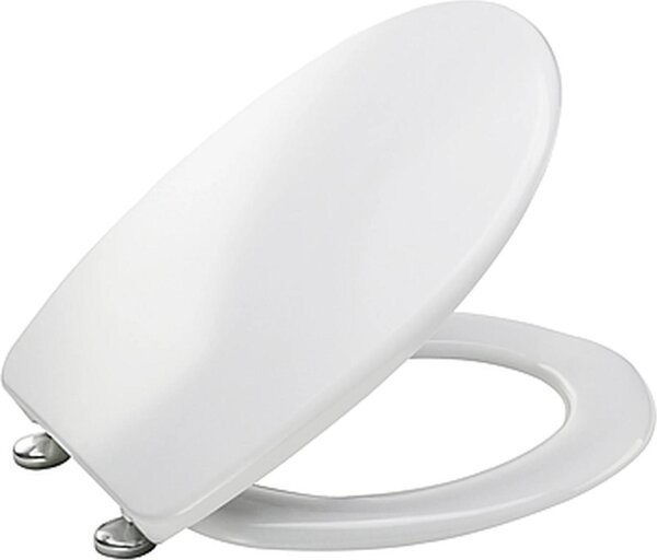 MKW Euro 6000 Sedile WC con coperchio antibatterico bianco con cerniera Vario-EDS, 1 pz