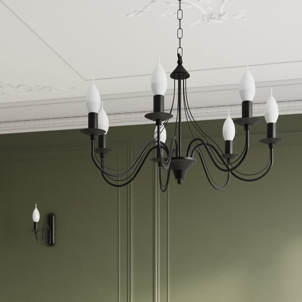 Lampadario a sospensione 7xE14 MINERWA 7 in acciaio