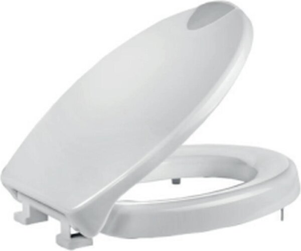 MKW Sedile WC, Kompakt Senator, con coperchio, chiusura rallentata, bianco, 1 pz