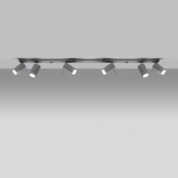Lampada da Soffitto 6xGU10 RING 6L Orientabile in Acciaio