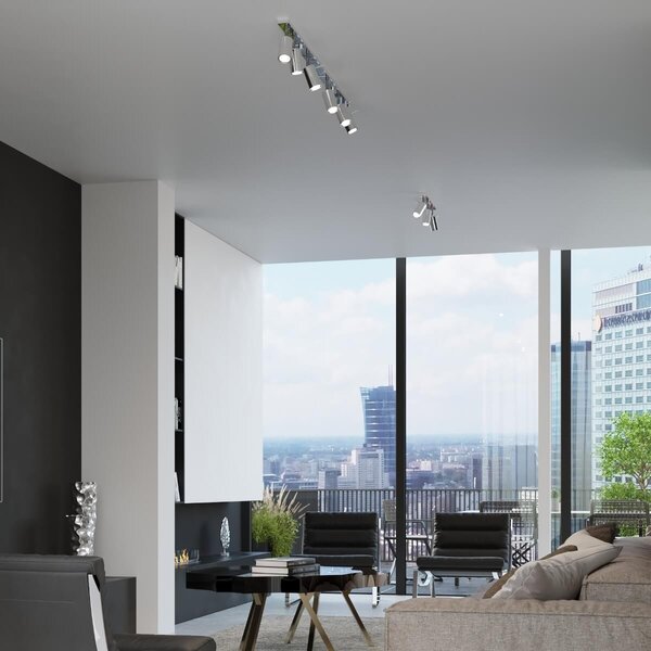 Lampada da Soffitto 6xGU10 RING 6L Orientabile in Acciaio