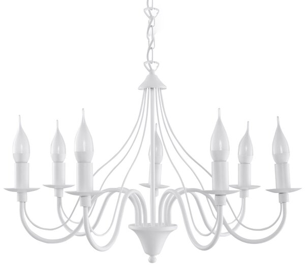 Lampadario a sospensione 7xE14 MINERWA 7 in acciaio